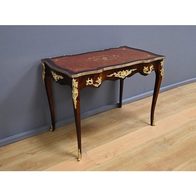 Early 20th Century Louis XV Mahogany Writing Desk For Sale - Image 4 of 18