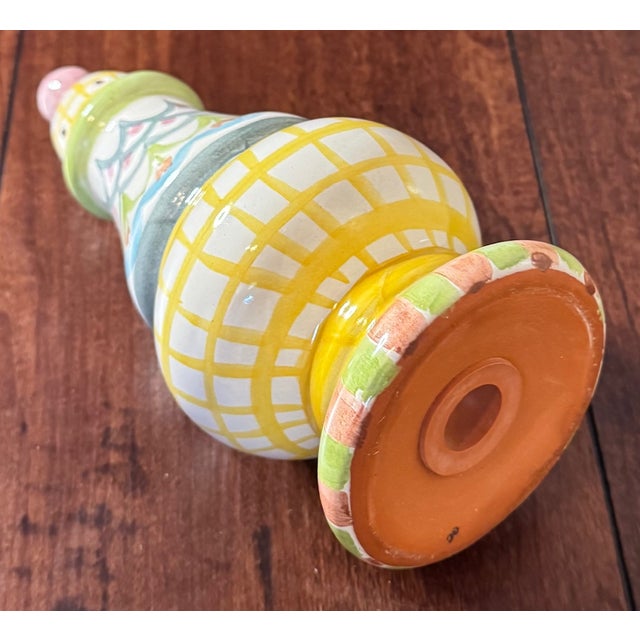 Late 20th Century MacKenzie-Childs Aurora 1997 Hand-Painted Ceramic Sugar Shaker / Caster For Sale - Image 9 of 18