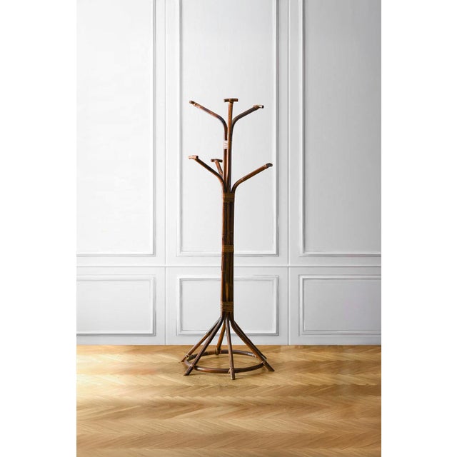 Wood Bamboo Coat Rack, 1980s For Sale - Image 7 of 7