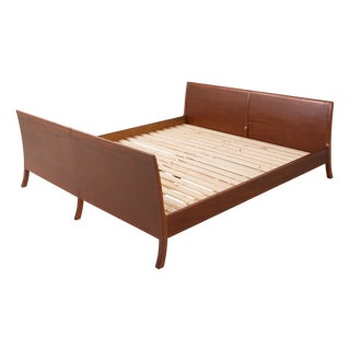 Mid-Century Queen Bed by J. P. Iversen, Denmark 1950s For Sale