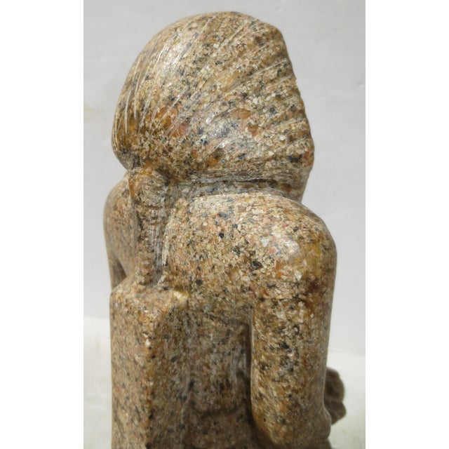 Textile Egyptian Pharaoh Amenhotep II Statue For Sale - Image 7 of 9