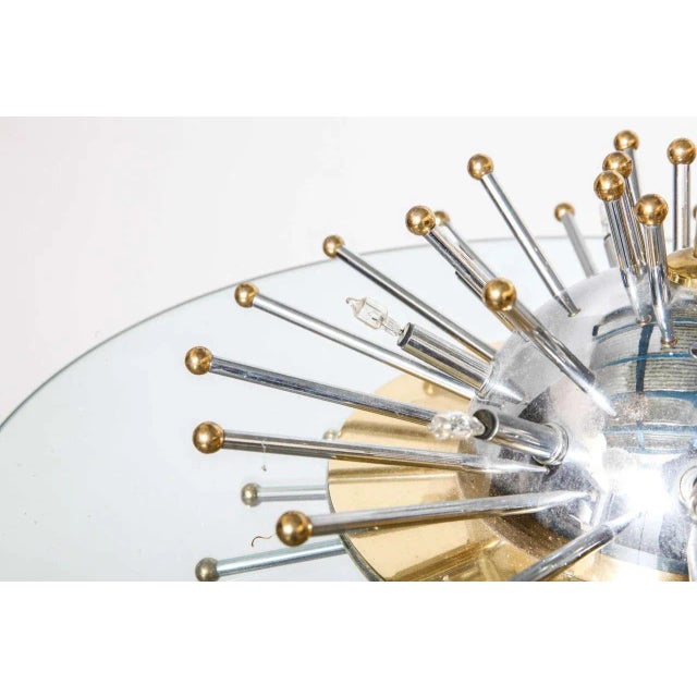 Sputnik Sunburst Chandelier, 1970s For Sale - Image 8 of 9