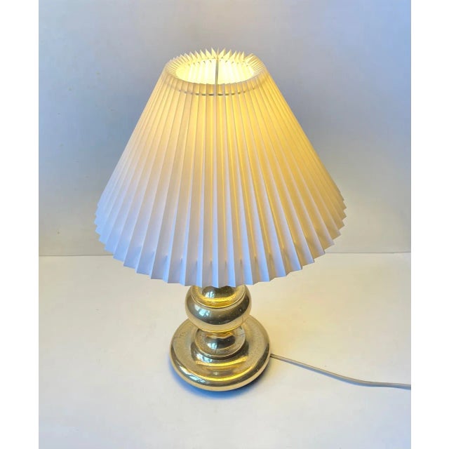 Mid-Century Modern Scandinavian Modern Brass Table Lamp from Abo, 1970s For Sale - Image 3 of 8