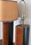 Offered is a striking pair of mid-20th-century modern table lamps featuring exceptional craftsmanship and masculine...