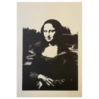 Andy Warhol, Mona Lisa Black on White, Screenprint For Sale