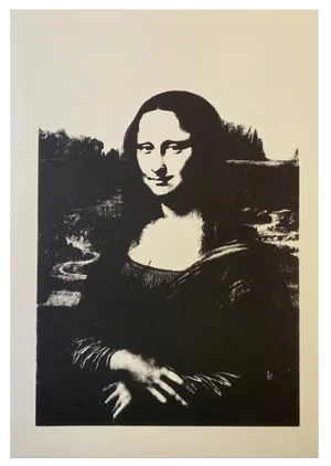 Andy Warhol, Mona Lisa Black on White, Screenprint