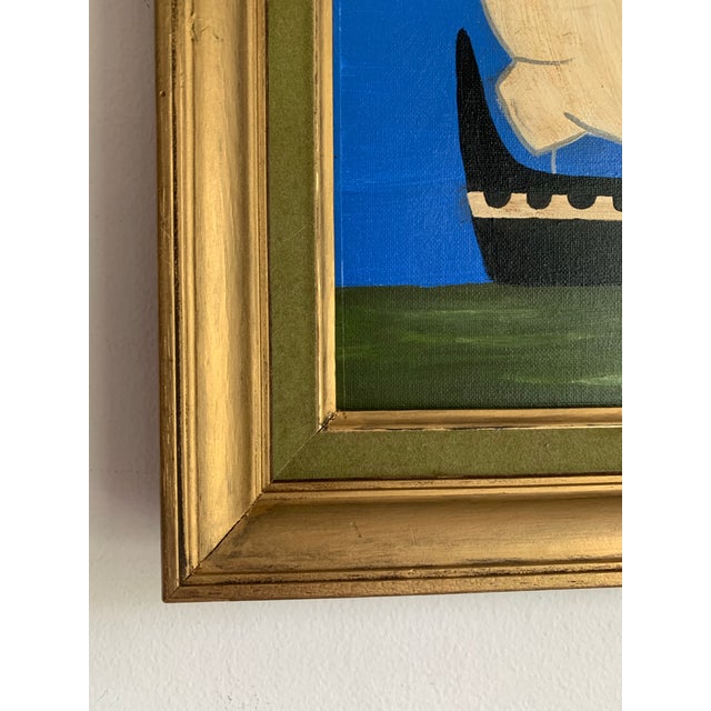 Traditional Contemporary Impressionist Style Seascape Painting on Canvas, Framed For Sale - Image 3 of 6