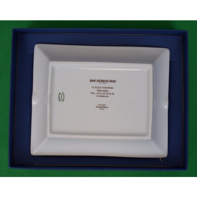 Sz: 6 1/4" x 7 3/4" x 1 3/8"D Stamped: 15, Place Vendome Porcelaine Deshoulieres France "The (smallest) Bar in the world...