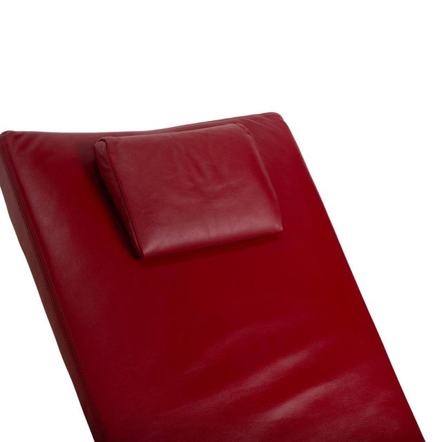 Jeremiah Lounger in Red Leather from Koinor For Sale - Image 6 of 18