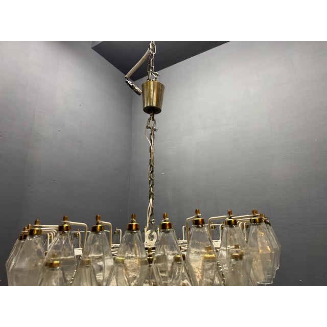 Large Murano Glass Poliedri Chandelier, Italy, 1970s For Sale - Image 10 of 18