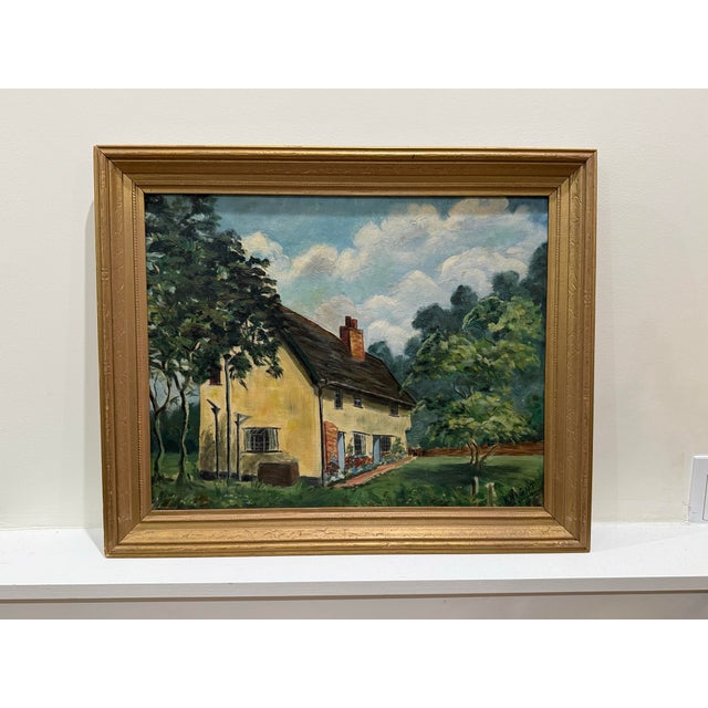 Ruby Knight-Herndon 1959 Suffolk England House Oil Painting For Sale In San Francisco - Image 6 of 10