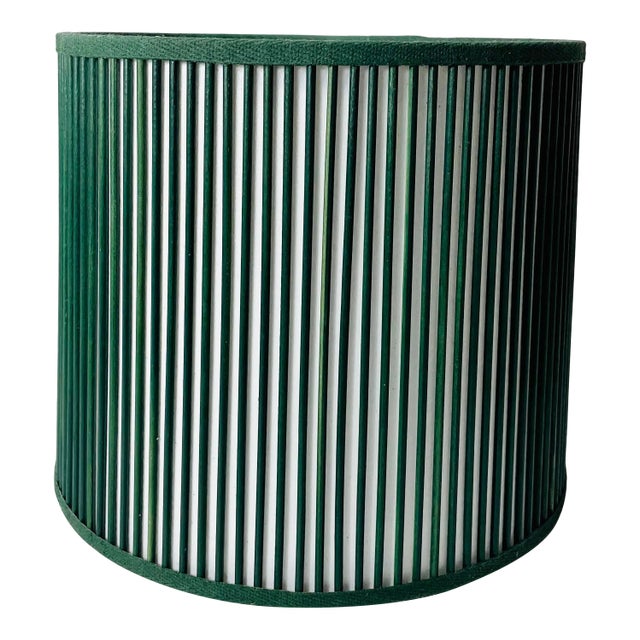 Retro Drum Stick Shade in Solid Green, 12" For Sale