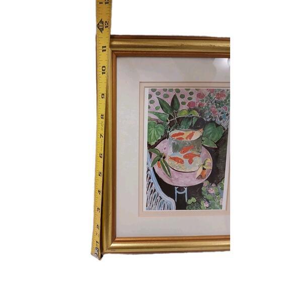 Wood Framed Art 9x11 Goldfish by Henri Matisse Print Reproduction of 1912 Painting For Sale - Image 7 of 12