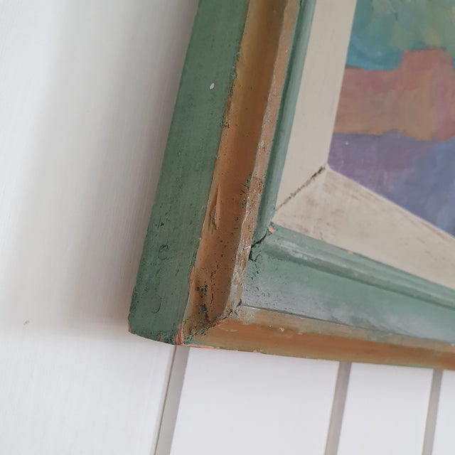 Mid-Century Modern 1947 Mid-Century Swedish Modernist Oil Painting by Waldemar Berg For Sale - Image 3 of 18