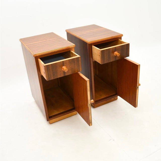 1950s Vintage Walnut Bedside Tables by Neil Morris, 1950s, Set of 2 For Sale - Image 5 of 11
