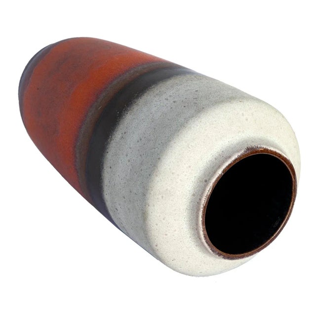 Mid-Century Modern 1970's West German Pottery Vase For Sale - Image 3 of 7