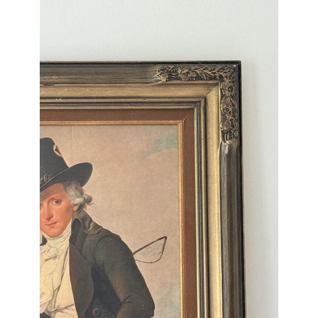 Mid 20th Century Jacques Louis David Portrait of Pierre Sériziat Neoclassical Gilt Framed Wall Art For Sale - Image 9 of 14
