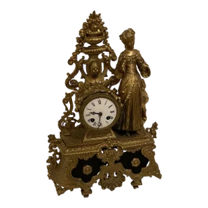 Fine Napoleon III Mid-19th Century Gilt Slate Clock by Achille Brocot