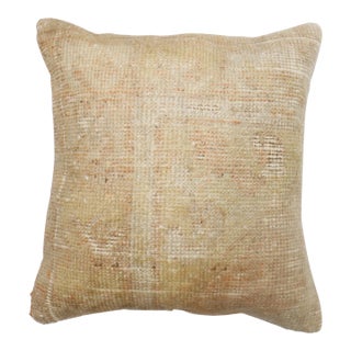 Small Turkish Gold Oushak Pillow rug no. p4033 For Sale