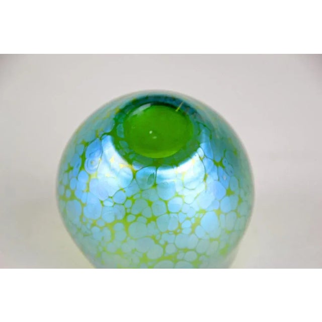 Blue Iriscident Glass Vase with Creta Papillon Decor from Loetz Witwe, Bohemia, 1902 For Sale - Image 8 of 10