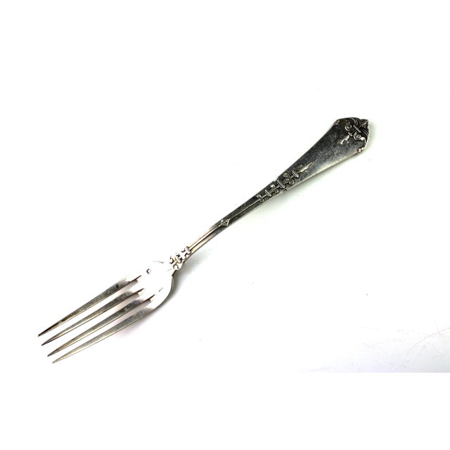 Set of 12 dessert forks made of solid silver, 2 hallmarks, 576 grams