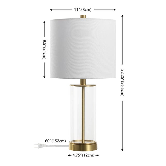 Safavieh Anders Table Lamp in Clear/Brass - a Pair For Sale - Image 4 of 4