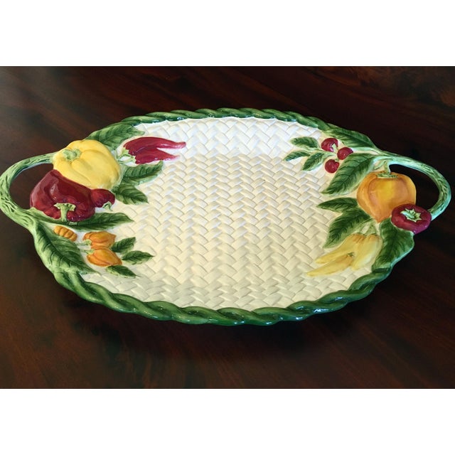 Mid 20th Century Fitz and Floyd Vegetable Motif Platter Chairish
