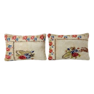 Bohemian Kilim Lumbar Pillow Cover 16'' X 24'' - Set of Two For Sale