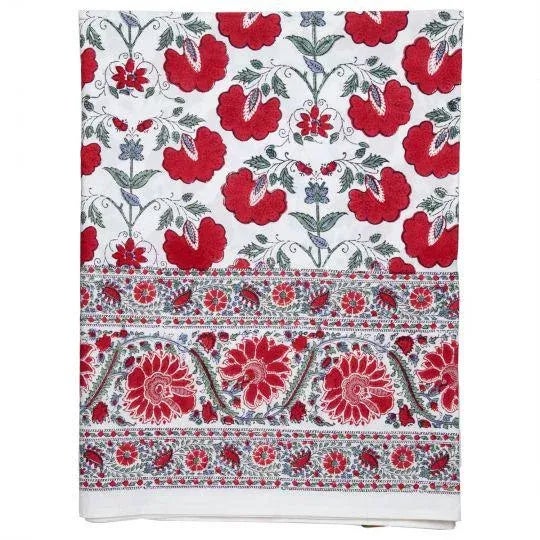 Janvi Twin Bed Red Flat Sheet For Sale - Image 6 of 6