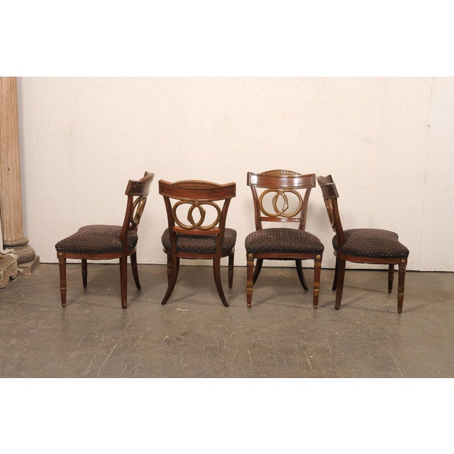 French Set of "Ouroboros" Back Dining Chairs For Sale - Image 9 of 12