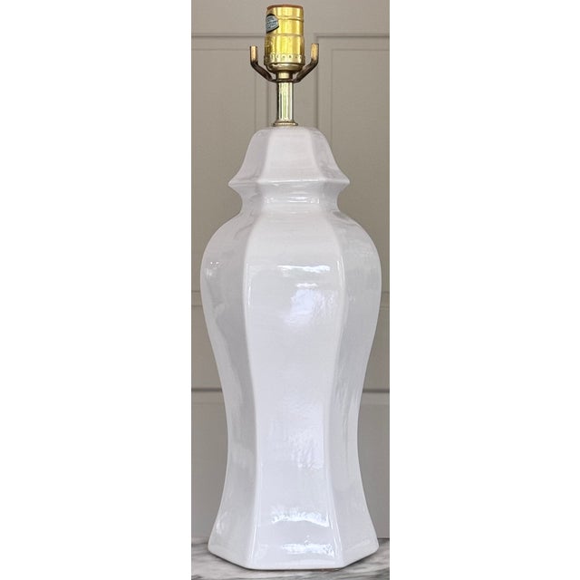 Vintage Blanc De Chine Ginger Jar Lamp For Sale In Seattle - Image 6 of 11