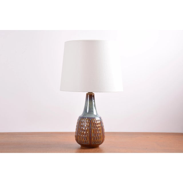 Tall Danish Modern Ceramic Table Lamp by Einar Johansen for Søholm, 1960s For Sale - Image 12 of 12