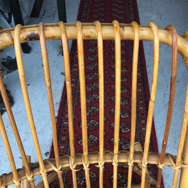 Beautiful Franco Albini bamboo rocking chair in perfect condition.