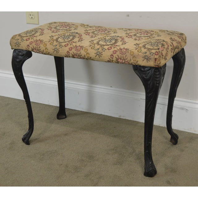 Antique Rococo Style Iron Leg Vanity Bench For Sale - Image 11 of 13