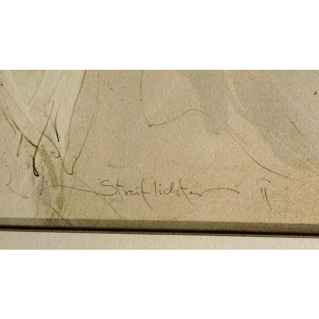 2000 - 2009 Jurgen Gorg "Strefichter" Etching Woman Custom Framed Hand Signed For Sale - Image 5 of 6