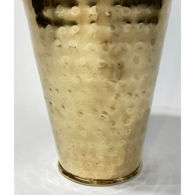 Tall Decorative Hammered Brass Vase Chairish