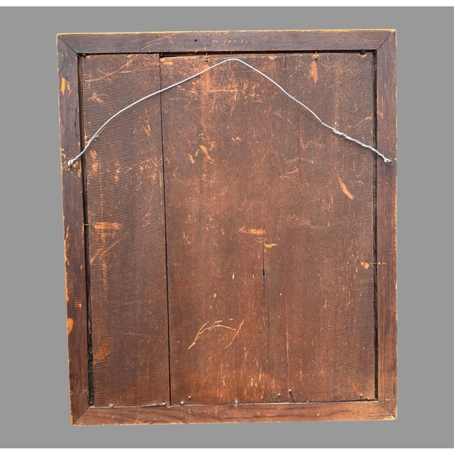 Antique Foil Art Reverse Harvest Feast Still Life Painting Beneath Glass For Sale - Image 9 of 12