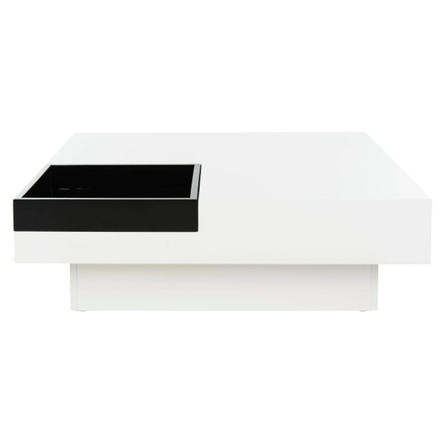 White Modern Coffee Table in White & Black For Sale - Image 8 of 8