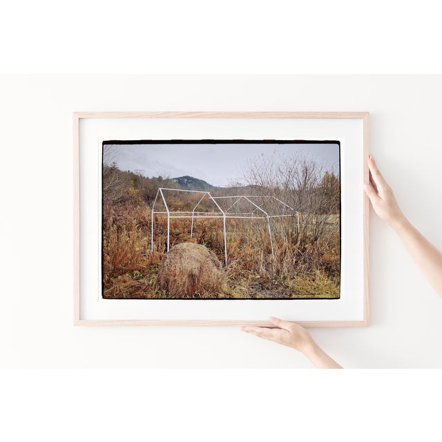 Contemporary Rural Landscape Photograph, Berkshires Massachusetts, 'White Frame', 18 X 12" Fine Art Photography Print For Sale - Image 3 of 4
