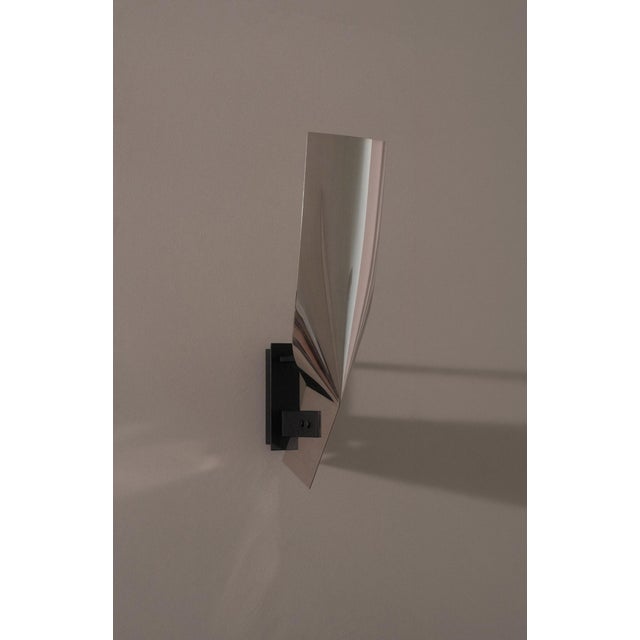 Black Wall Sconces in the style of Michel Boyer, 1970s, Set of 2 For Sale - Image 8 of 12