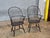 Richard Dimes Company Late 20th Century Pair of d.r. Dimes Sack Back Windsor Arm Chairs Bench Made Black Crackle Finish For Sale - Image 4 of 8