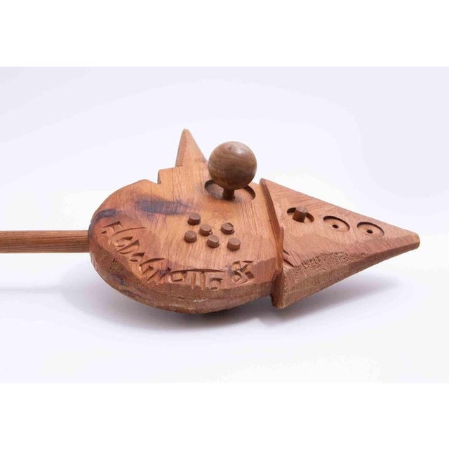 Pinocchio '83 Wooden Sculpture by Fernando Codognotto, 1983 For Sale - Image 3 of 5
