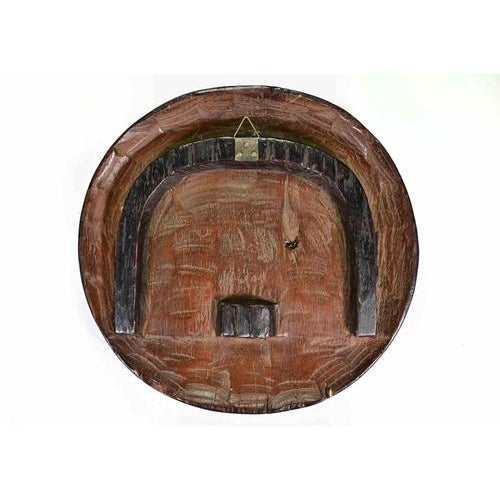 Vintage Mid-20th Century Handcrafted African Mask in Wood For Sale - Image 4 of 5