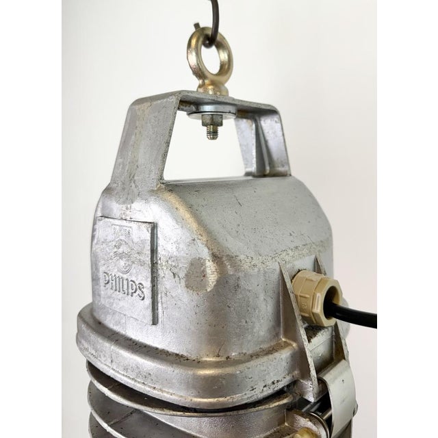 Large Industrial Black Enamel Factory Pendant Lamp from Philips, 1960s For Sale - Image 9 of 18