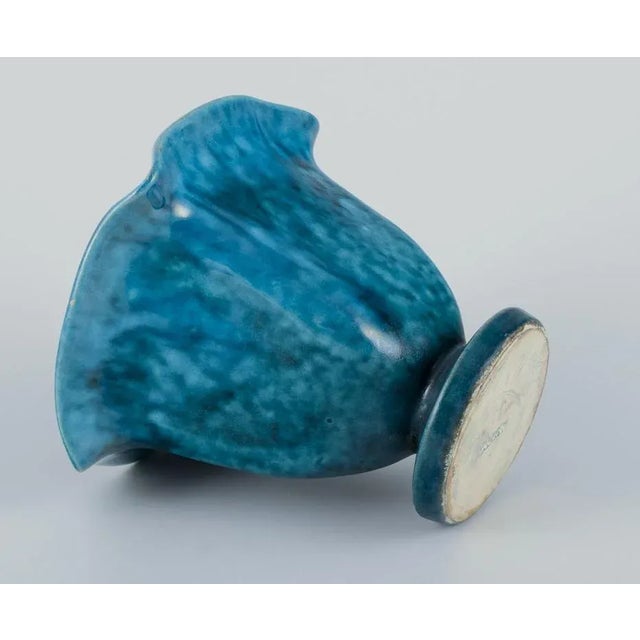 1930s Small Ceramic Vase with Organic Shape by Svend Hammershøi for Kähler, Denmark, 1930s For Sale - Image 5 of 7