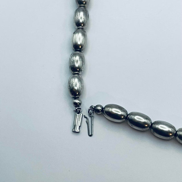 1980s Vintage Ben-Amun Runway Silver Tone Sautoir Pendant Necklace C. 1980s For Sale - Image 5 of 7