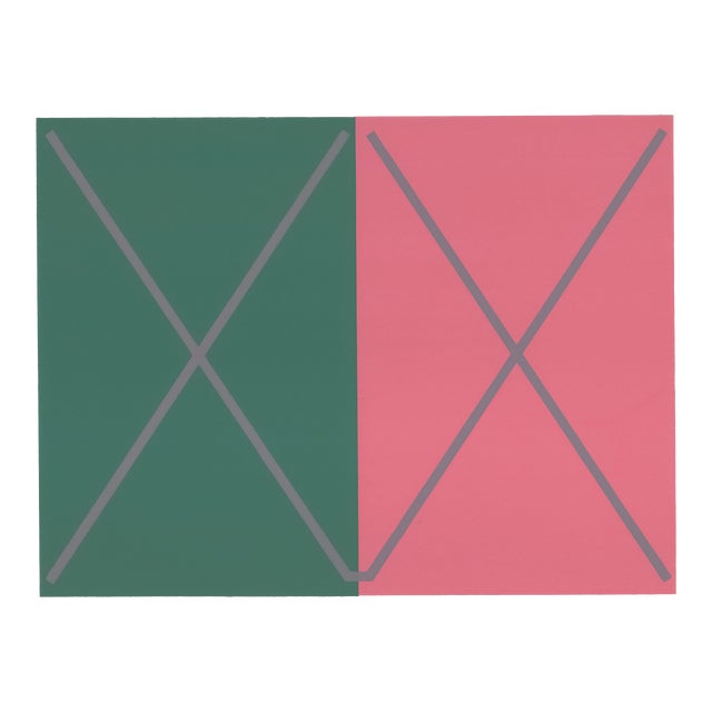 Josef Albers 1963 "Interaction of Color" Folder Vi-3 Left Side Silkscreen Print For Sale