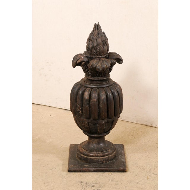 Italian Italian 19th Century Urn Carved Finial For Sale - Image 3 of 10