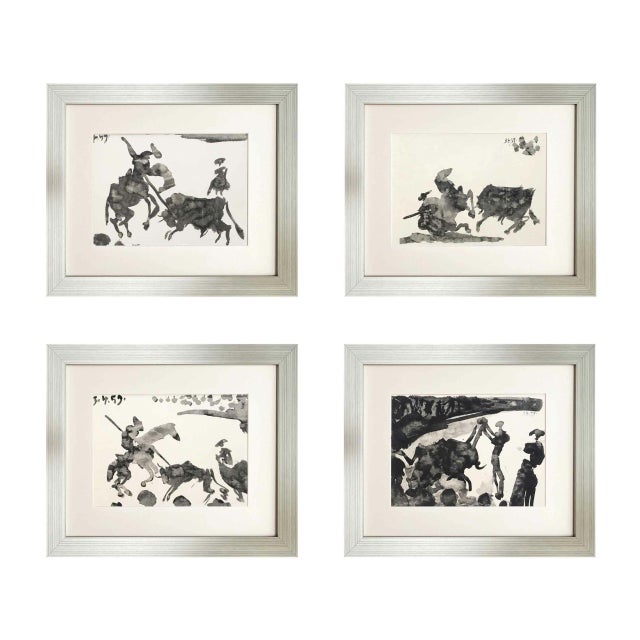 Artist: Pablo Picasso Country: Spain Title: Set of Four Toros y Toreros dated 3-4-59 Medium: Bichromie Marks: Not signed,...
