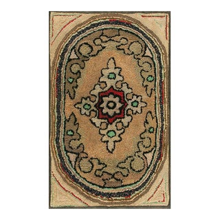 Antique American Hooked Rug For Sale